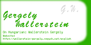 gergely wallerstein business card